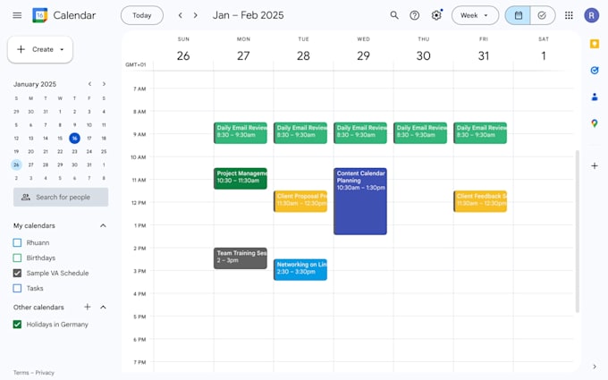 Gig Preview - Manage calendars and schedule tasks efficiently