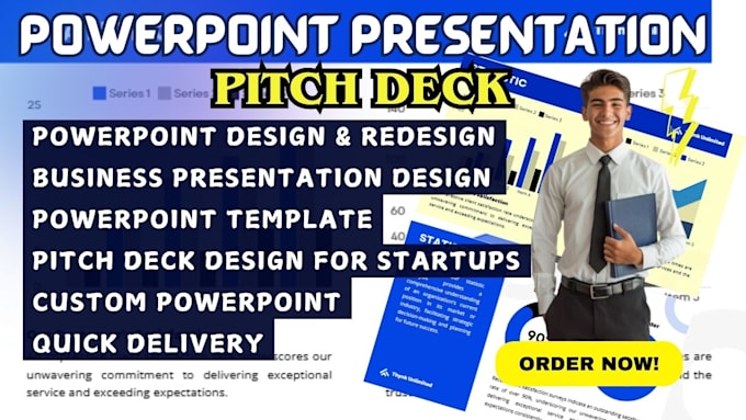 Gig Preview - Design powerpoint presentation template custom powerpoint pitch deck design