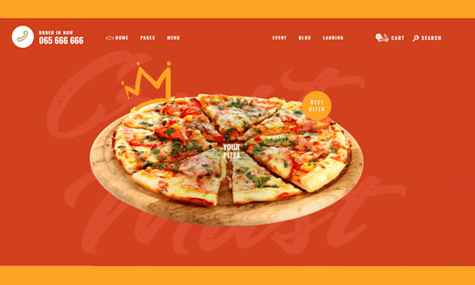 Gig Preview - Restaurant website, food website, catering website, chef website, bakery website