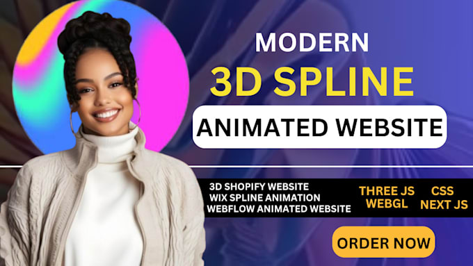 Gig Preview - Interactive website 3d wix studio website 3d animated website ,spline animation