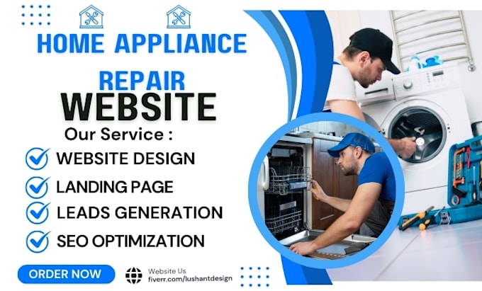 Gig Preview - Design home appliance repair website electronic gadget web smart device website