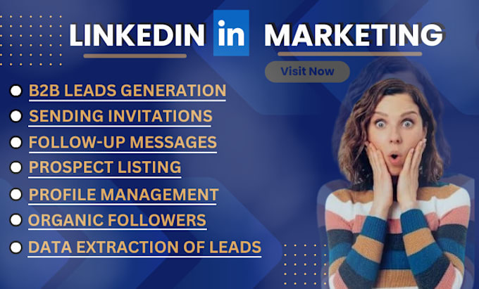 Bestseller - send message ,do linkedin marketing and lead generation