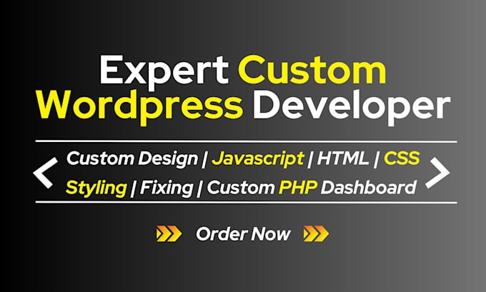 Gig Preview - Be your custom wordpress developer javascript HTML CSS styling