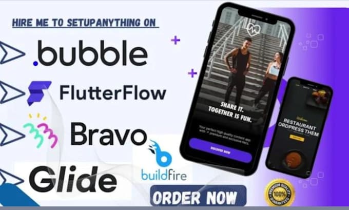 Gig Preview - Build bubble io adalo glide buildfire saas mvp website mobile web app developer