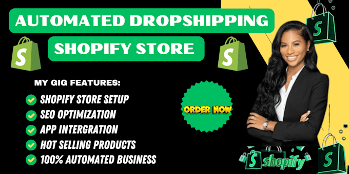 Gig Preview - Build automated shopify dropshipping  store, shopify dropshipping store