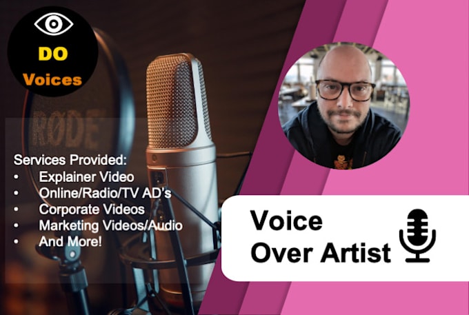 Gig Preview - Provide professional, versatile voice over for ads, explainer, and corp content