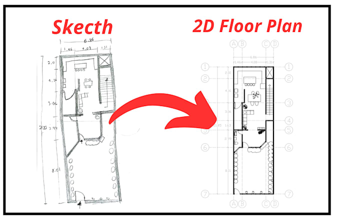 Bestseller - draw a 2d detailed floor plan from a sketch or PDF, in autocad