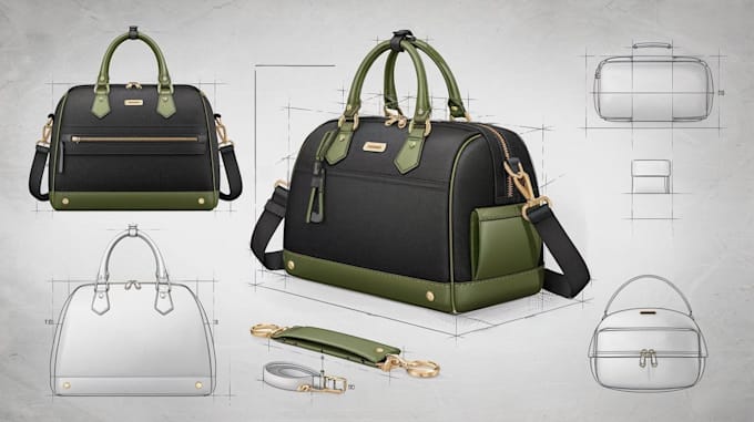 Gig Preview - Make bag tech pack handbag, duffle, wallet, luggage, tote bag, backpack design