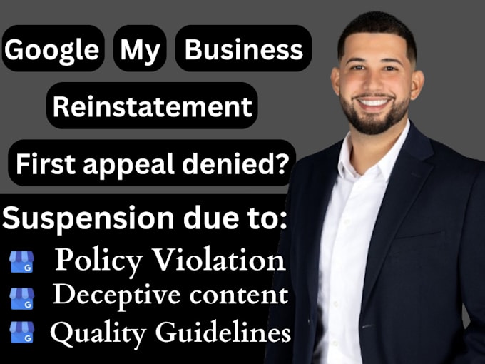 Gig Preview - Unsuspend restricted google business listing reinstate gmb appeal suspension