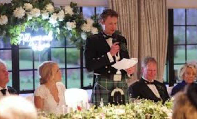 Gig Preview - Write your epic groom wedding speech, tribute vows or toast