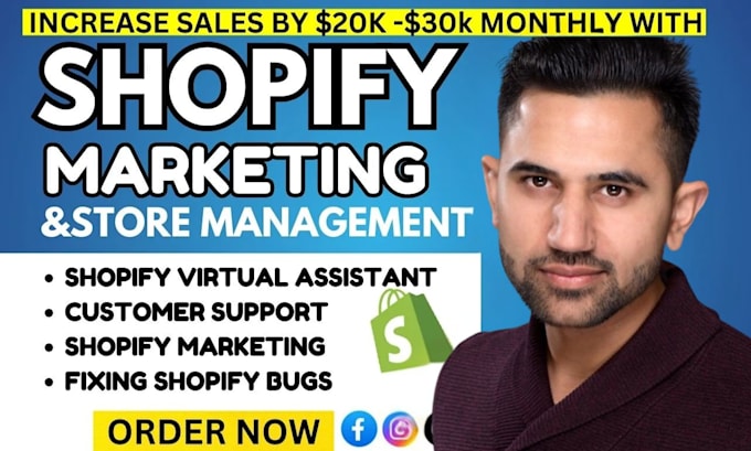 Gig Preview - Shopify virtual assistant, shopify website sales expert, shopify store manager