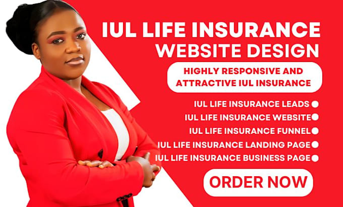 Gig Preview - Design iul insurance website iul insurance leads insurance website insurance