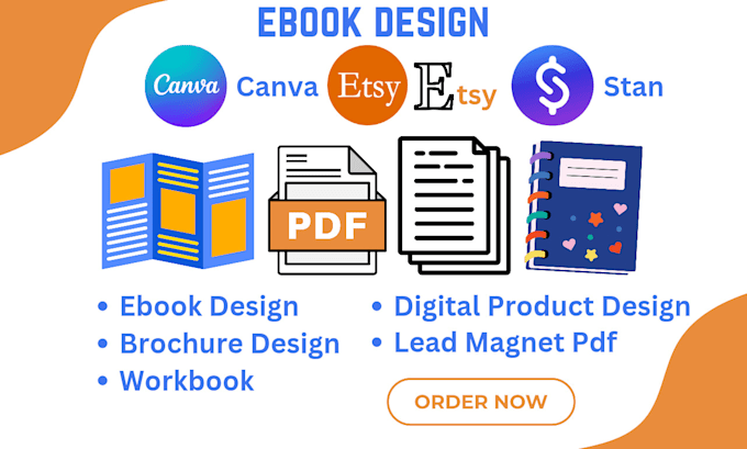 Bestseller - design lead magnet pdf, brochure, workbook, ebook, pdf and etsy digital products