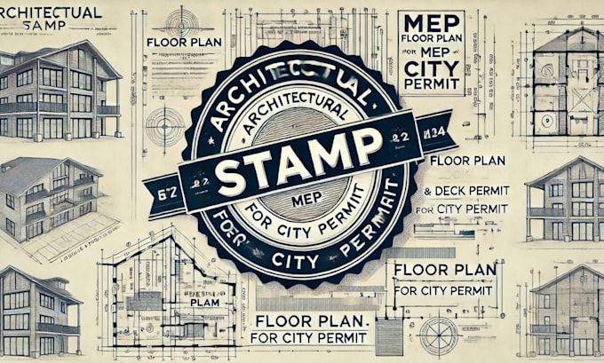 Gig Preview - Draw architectural stamp floor plan mep deck permit for city permit