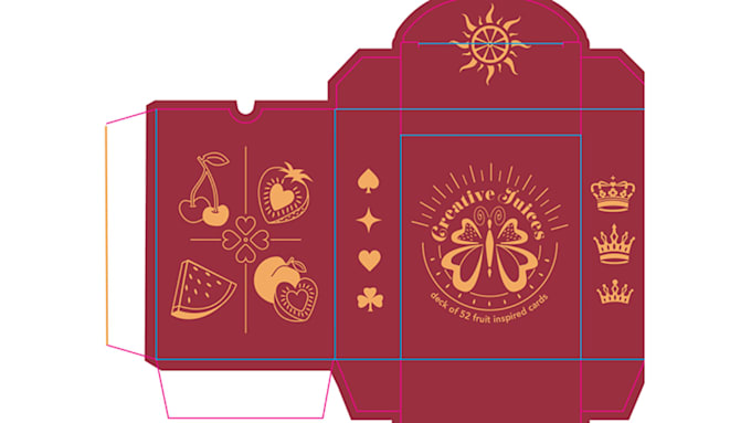 Gig Preview - Do card box design card box mockup design playing card game design