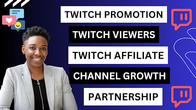 Gig Preview - Boost twitch channel with followers and live viewers to reach affiliate status