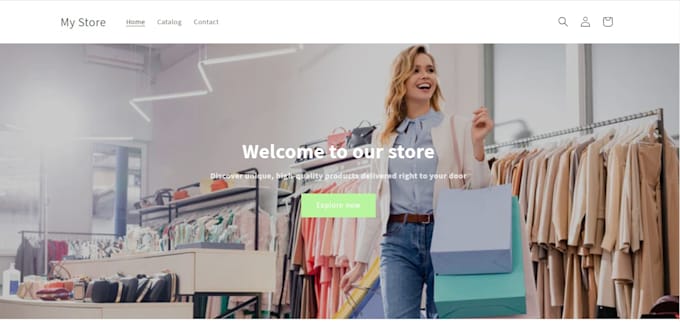 Gig Preview - Redesign shopify store design shopify website design dropshipping store