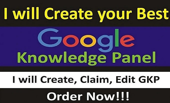 Gig Preview - Create a verified google knowledge panel for personal or business