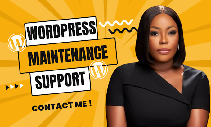 Gig Preview - Fix, update, maintain wordpress site with website help and wordpress maintenance