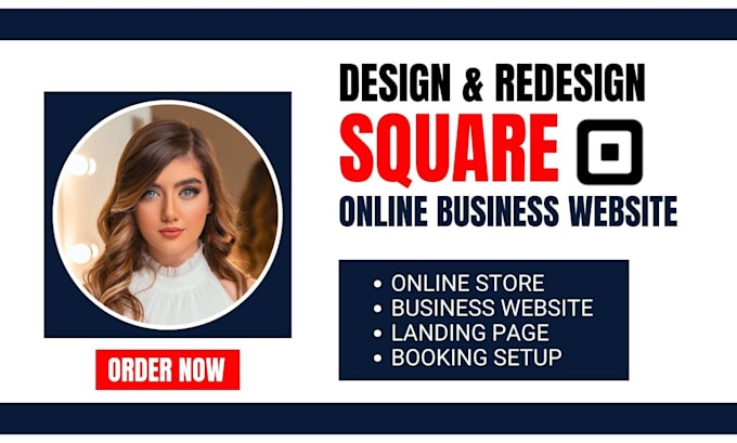 Gig Preview - Square online website redesign square online booking website design square up