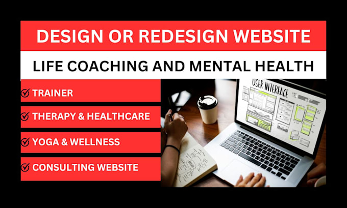 Gig Preview - Mental health therapy, counseling services website design luxury website