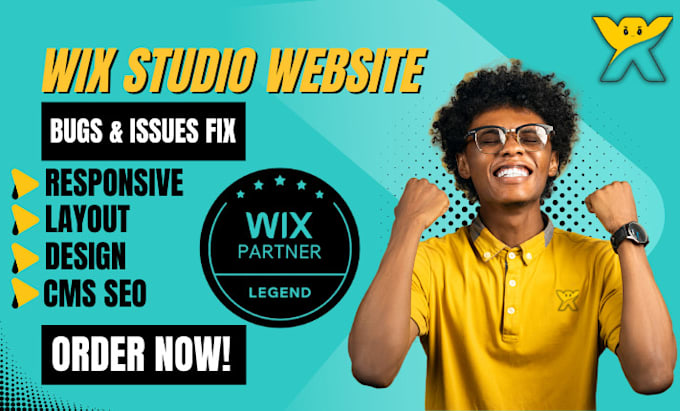 Gig Preview - Fix wix website bugs or layout, responsive, seo cms issues or wix studio issue