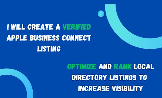 Gig Preview - Create verified apple business connect listing apple maps instant verification