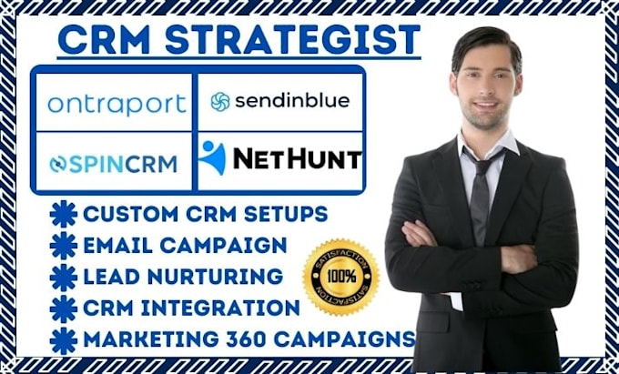 Gig Preview - Setup gohighlevel sendinblue ontraport spincrm  marketing 360 nethunt crm zurmo