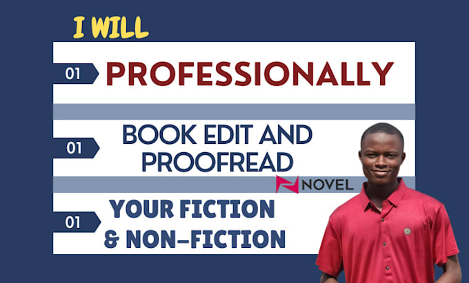 Gig Preview - Be your proofreader, and  developmentally edit your book and novel