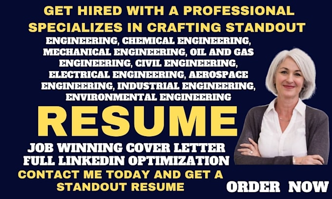 Gig Preview - Craft engineering, software, cybersecurity, technical resume that get you hired