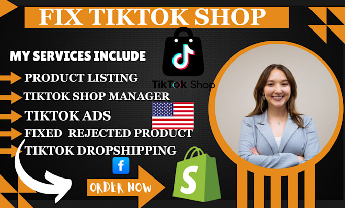 Gig Preview - Fix tiktok shop,tiktok dropshipping andtiktok set up