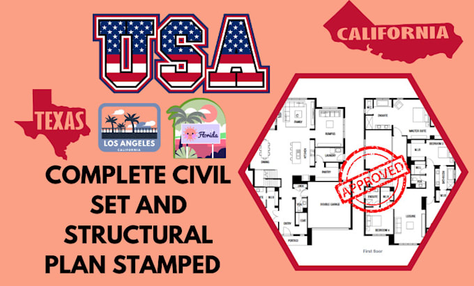 Gig Preview - Provide structural stamp, mep drawings, and plans for city approval, floor plan