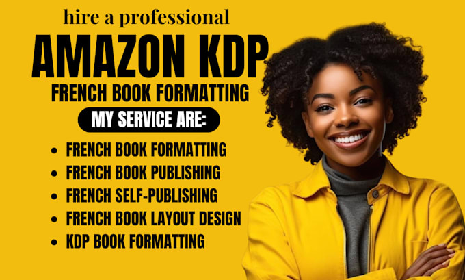 Gig Preview - Do amazon kdp french book publishing french book formatting self publishing