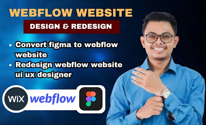 Gig Preview - Do figma to webflow website, webflow developer, webflow cms webflow redesign