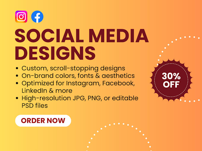 Gig Preview - Create high quality social media designs to boost your brand