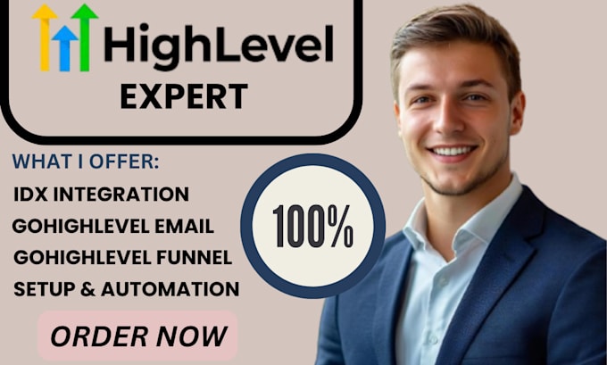 Gig Preview - Set up gohighlevel crm automation website design and high converting funnels