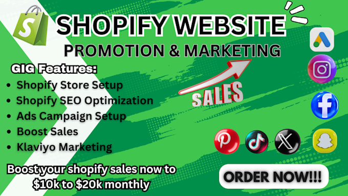 Gig Preview - Help you skyrocket your shopify store sales with expert marketing strategies