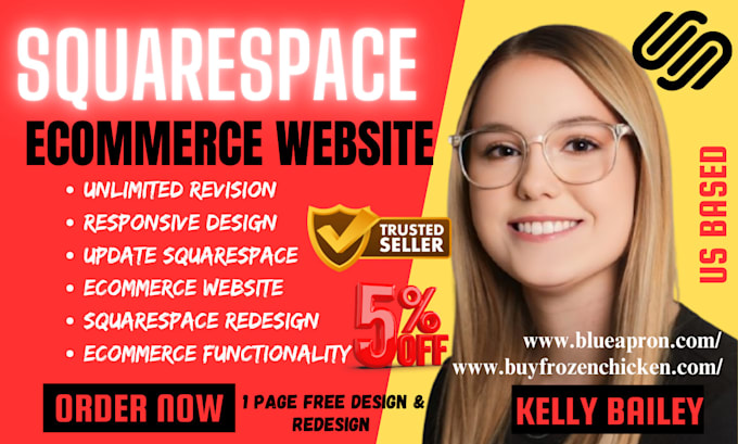 Gig Preview - Squarespace ecommerce website design, update, redesign squarespace, development