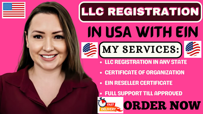 Bestseller - register US llc company non usa residents, for business registration and ein