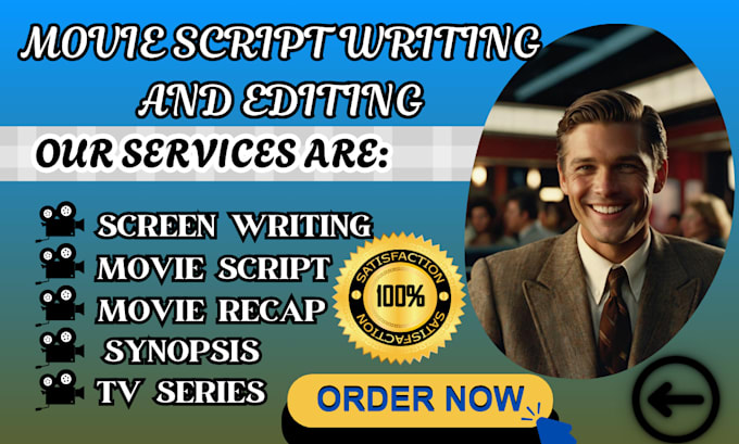 Gig Preview - Write a professional movie script, screenplay, tv series or short films