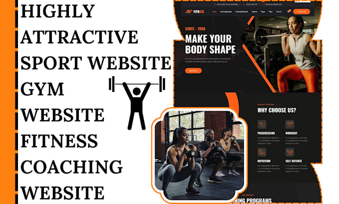 Gig Preview - Build attractive sport website gym website fitness website coaching website