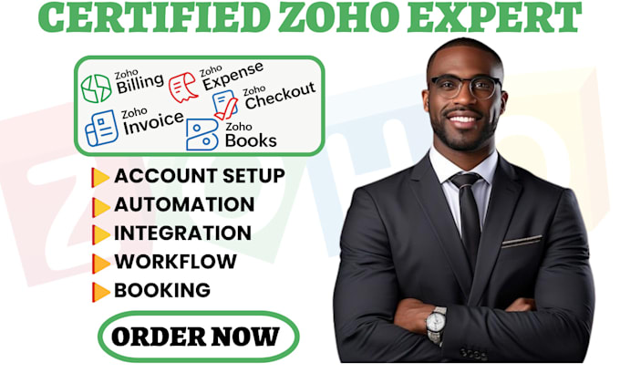 Gig Preview - Do zoho learn zoho expenses zoho invoice zoho office suites zoho books workflow