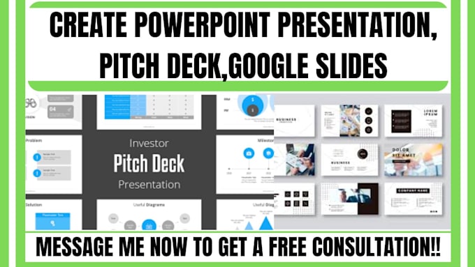 Bestseller - create powerpoint presentation pitch deck google slides for your business