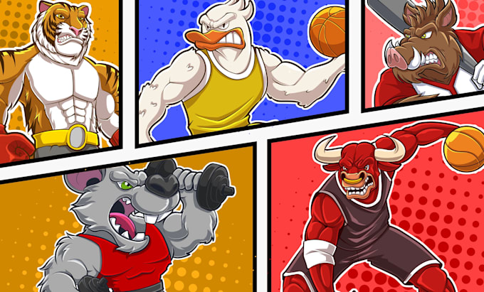 Gig Preview - Design awesome mascot logo, character, and cartoon