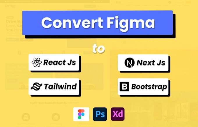 Gig Preview - Convert figma to react, figma to HTML, figma to tailwind css, figma to bootstrap