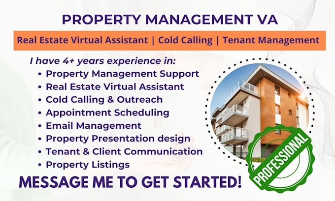 Gig Preview - Be your reliable property management VA and real estate virtual assistant