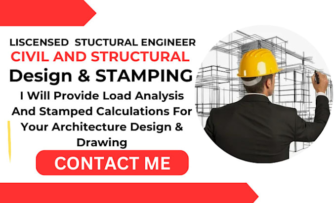 Gig Preview - Civil engineering structural engineer structural design civil engineer pe stamp