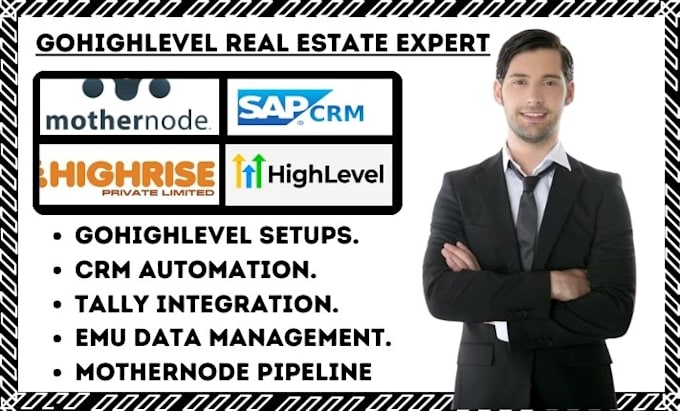 Gig Preview - Setup gohighlevel sapcrm tall emu mothernode highrise salestrackr CRM automation