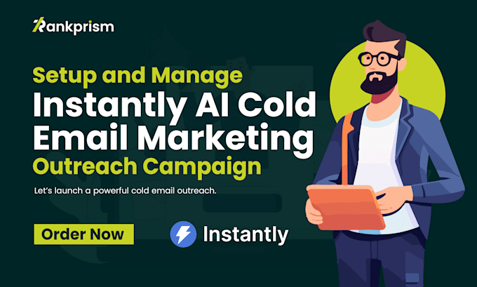 Gig Preview - Setup and manage instantly ai cold email marketing outreach campaign