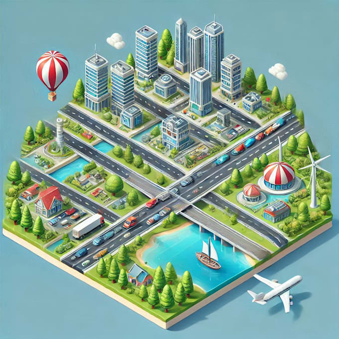 Gig Preview - Draw high quality vector or isometric map illustrations